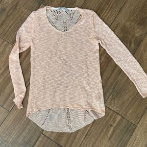 Cecico Lightweight Crochet Tunic Sweater